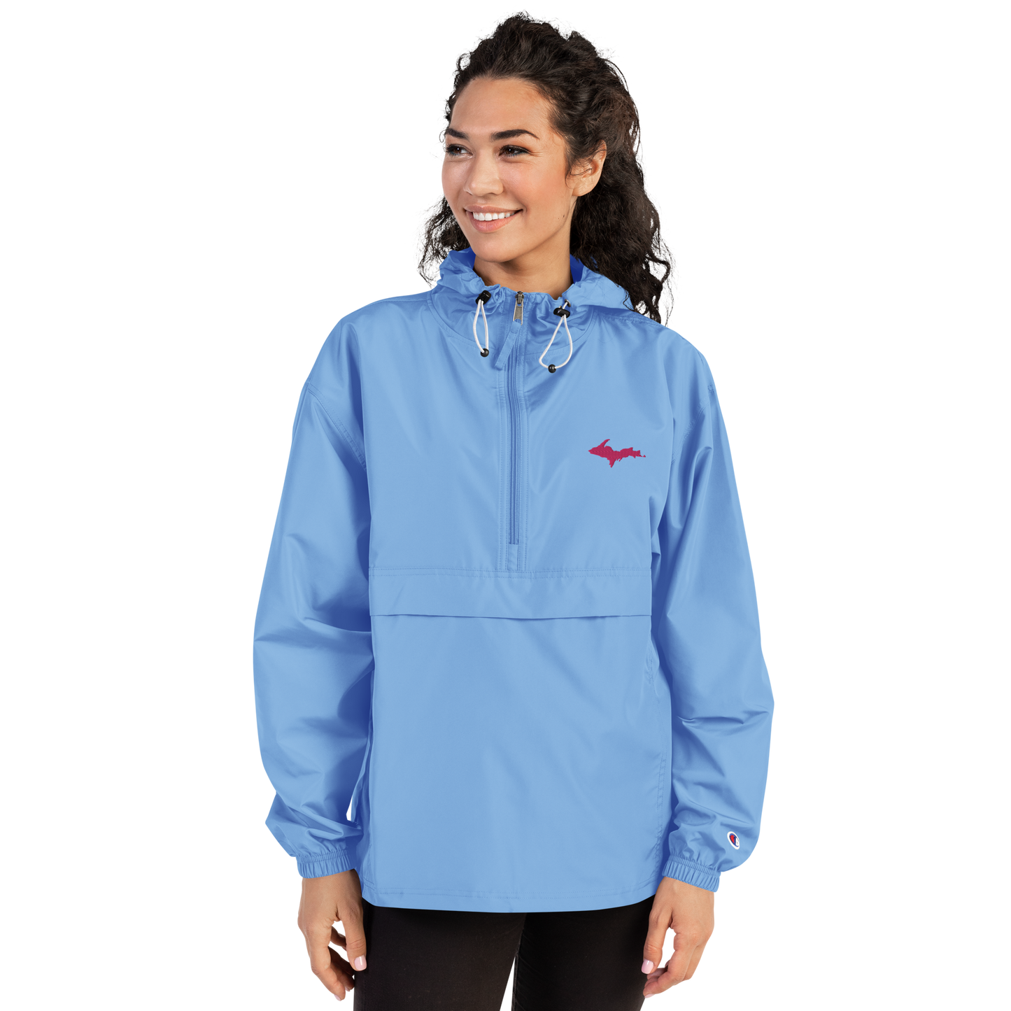 Upper Peninsula Packable Wind & Rain Jacket (w/ Pink UP Outline)