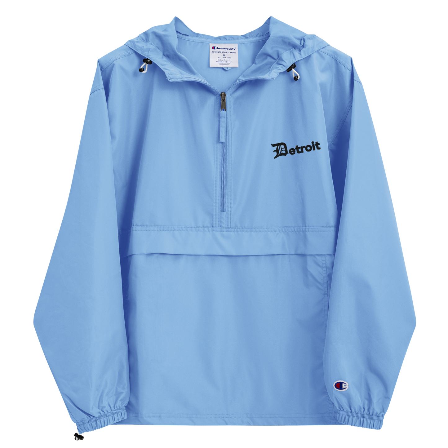 'Detroit' Packable Wind & Rain Jacket (w/ Old English 'D')