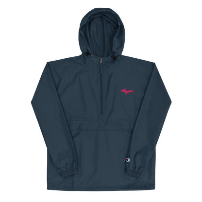 Upper Peninsula Packable Wind & Rain Jacket (w/ Pink UP Outline)