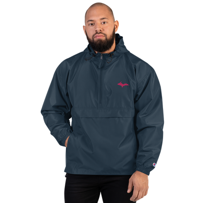 Upper Peninsula Packable Wind & Rain Jacket (w/ Pink UP Outline)