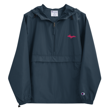 Upper Peninsula Packable Wind & Rain Jacket (w/ Pink UP Outline)