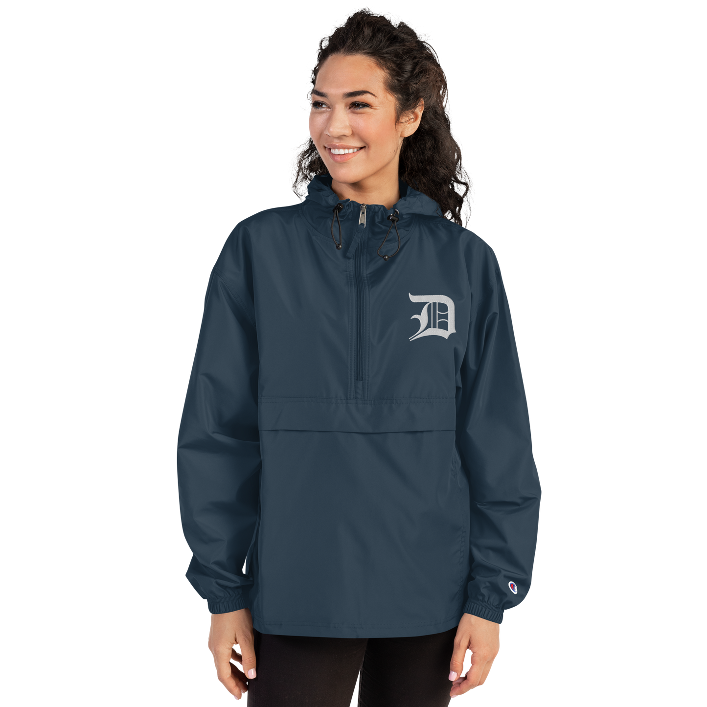 Detroit 'Old English D' Packable Wind & Rain Jacket