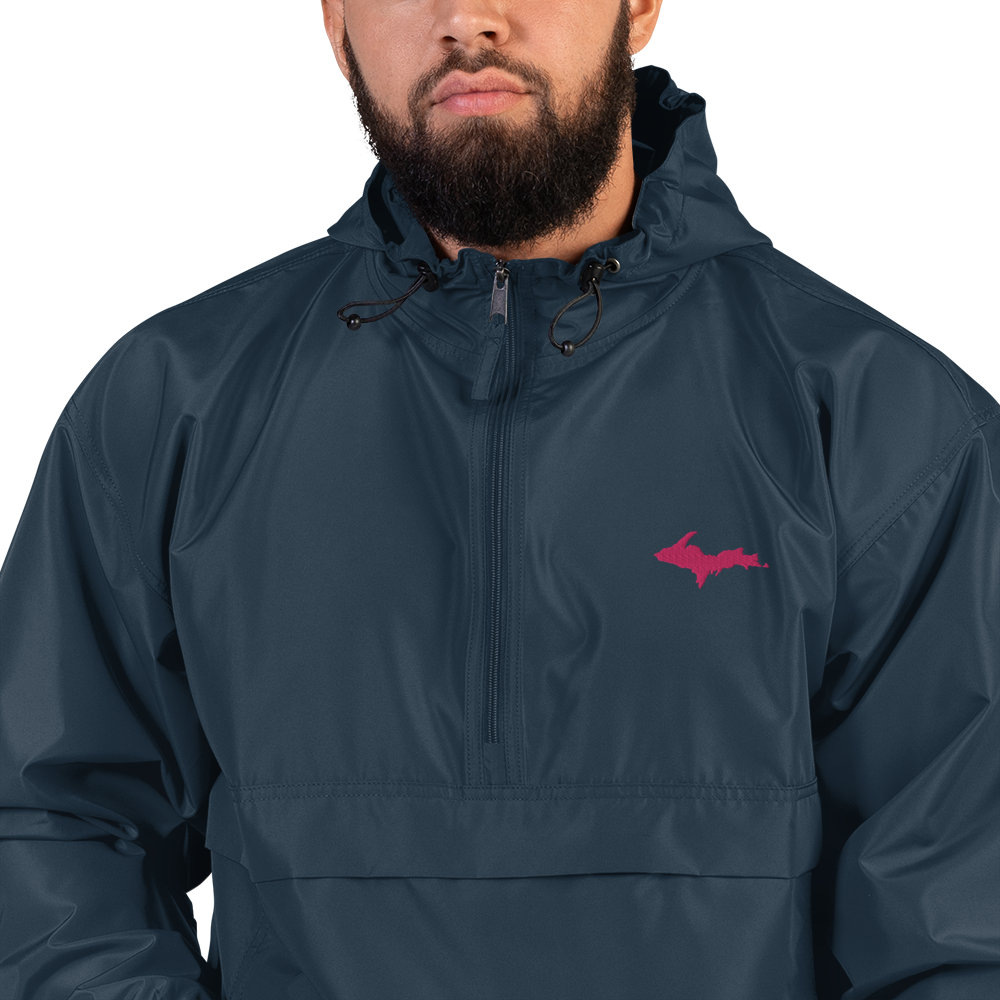 Upper Peninsula Packable Wind & Rain Jacket (w/ Pink UP Outline)