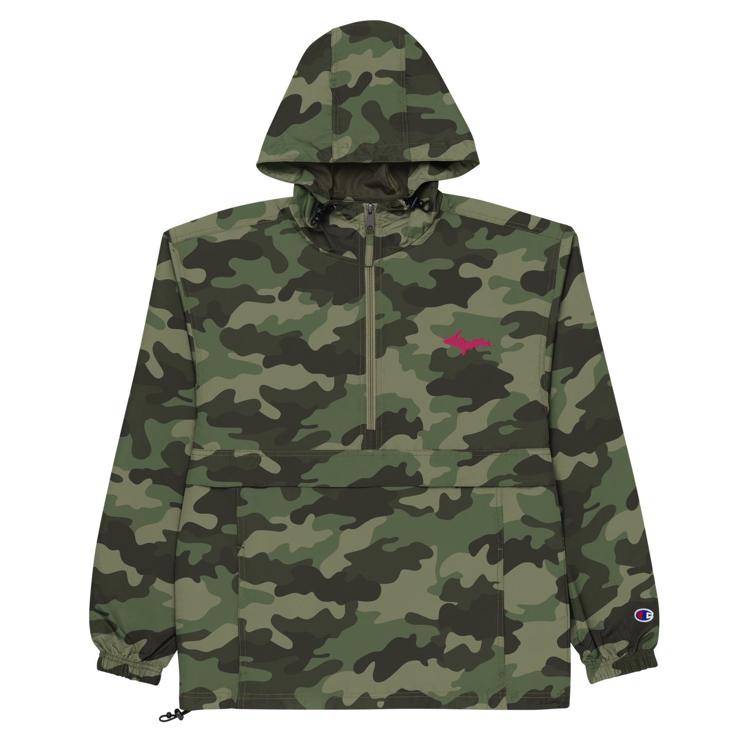 Upper Peninsula Packable Wind & Rain Jacket (w/ Pink UP Outline)