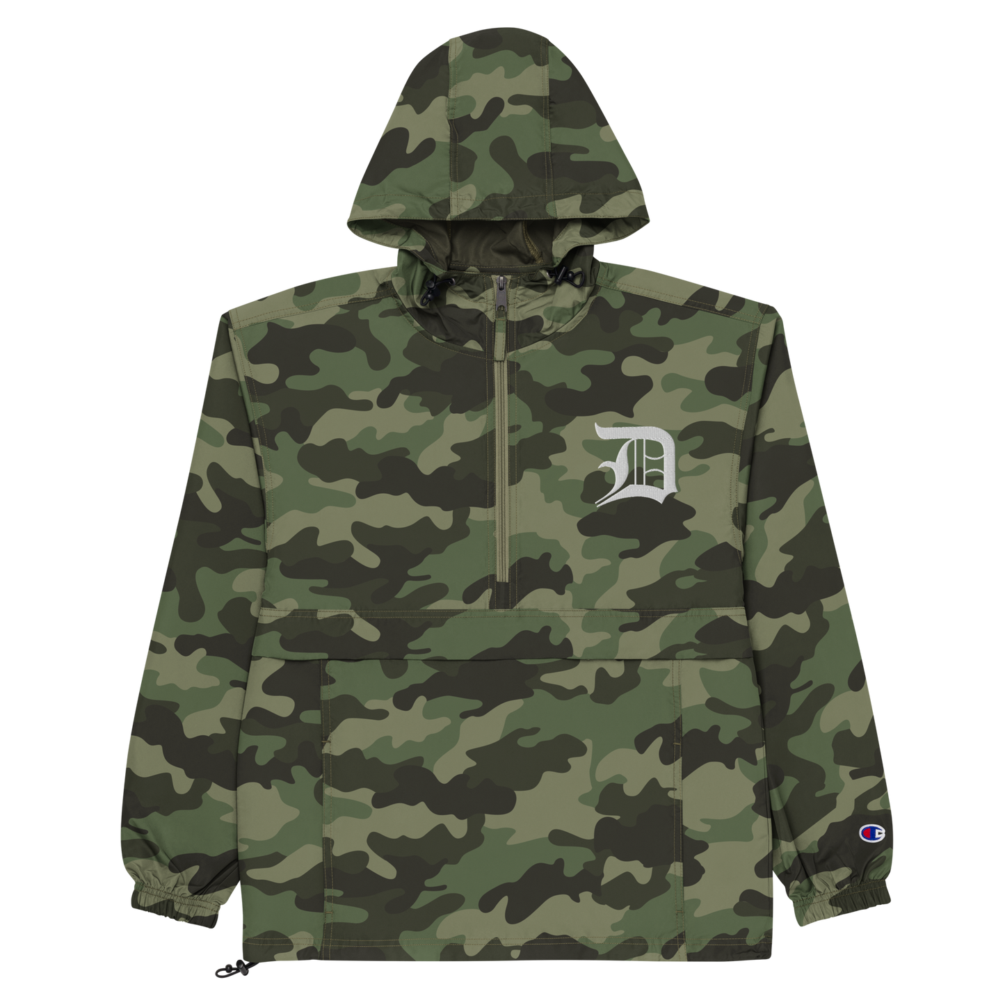 Detroit 'Old English D' Packable Wind & Rain Jacket