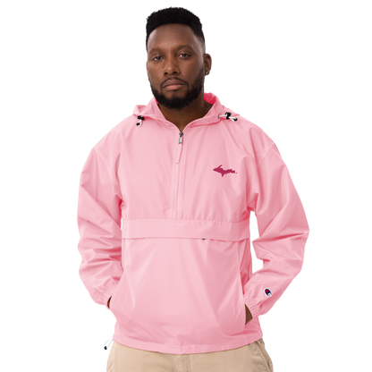 Upper Peninsula Packable Wind & Rain Jacket (w/ Pink UP Outline)