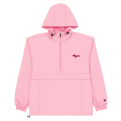 Upper Peninsula Packable Wind & Rain Jacket (w/ Pink UP Outline)