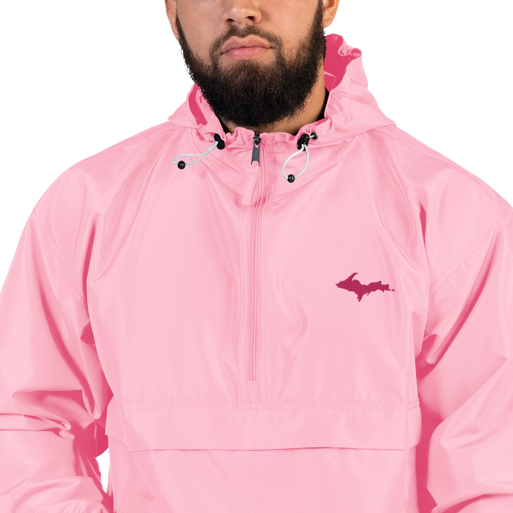 Upper Peninsula Packable Wind & Rain Jacket (w/ Pink UP Outline)