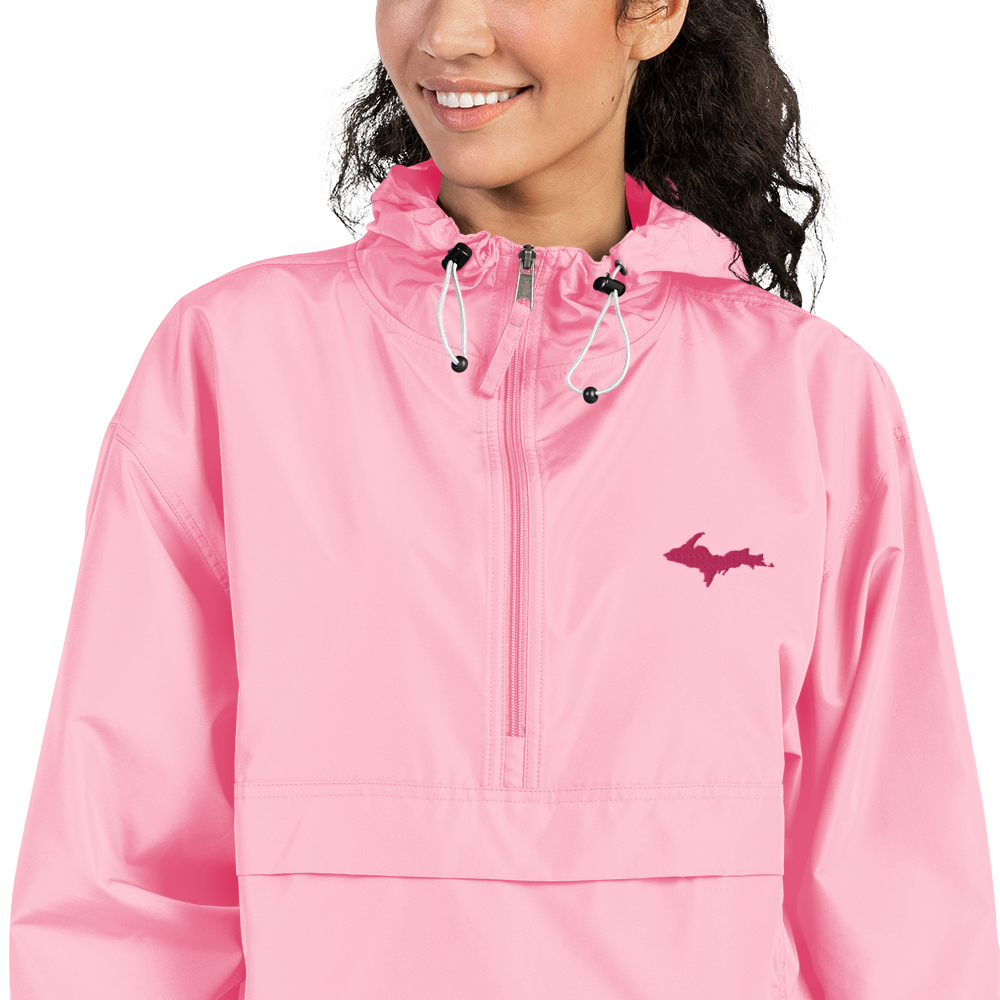 Upper Peninsula Packable Wind & Rain Jacket (w/ Pink UP Outline)