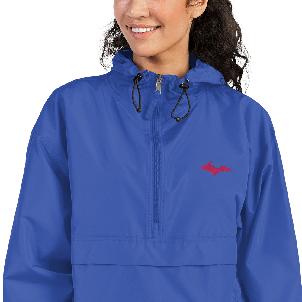 Upper Peninsula Packable Wind & Rain Jacket (w/ Pink UP Outline)