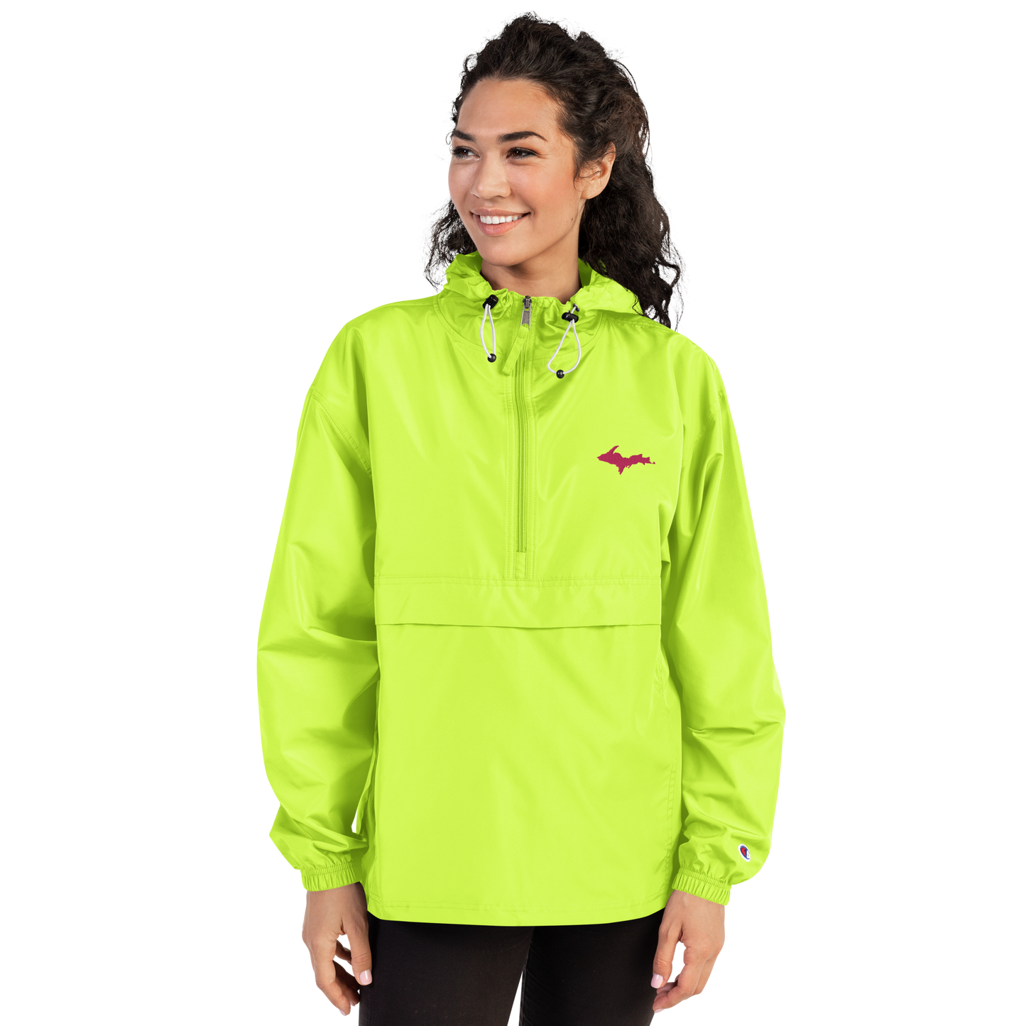 Upper Peninsula Packable Wind & Rain Jacket (w/ Pink UP Outline)