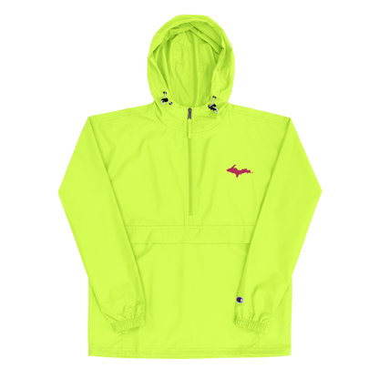 Upper Peninsula Packable Wind & Rain Jacket (w/ Pink UP Outline)