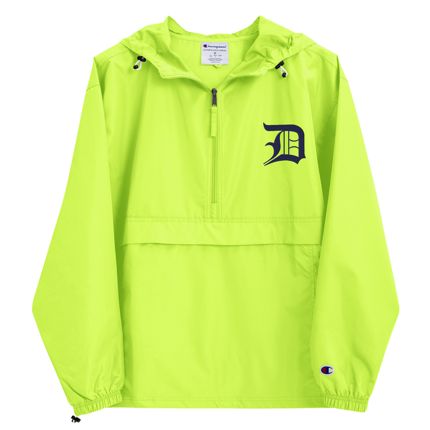 Detroit 'Old English D' Packable Wind & Rain Jacket