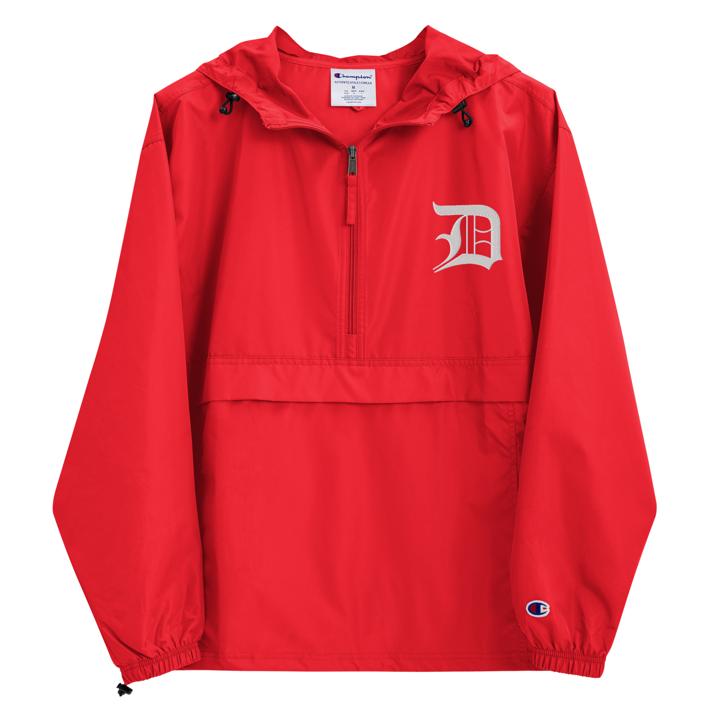 Detroit 'Old English D' Packable Wind & Rain Jacket