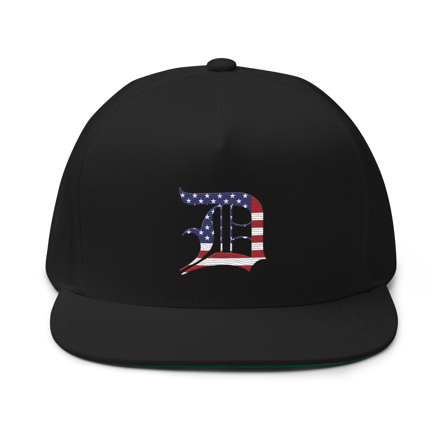 Detroit 'Old English D' Flat Bill Snapback (Patriotic Edition)