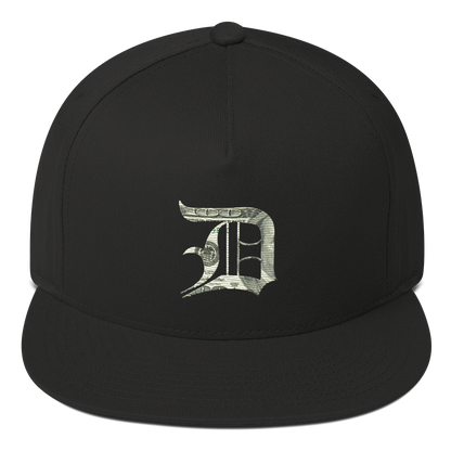 Detroit 'Old English D' Flat Bill Snapback (Benjamins Edition)