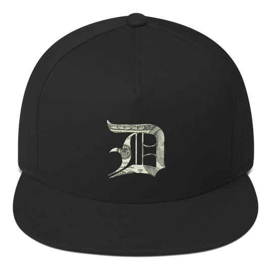 Detroit 'Old English D' Flat Bill Snapback (Benjamins Edition)