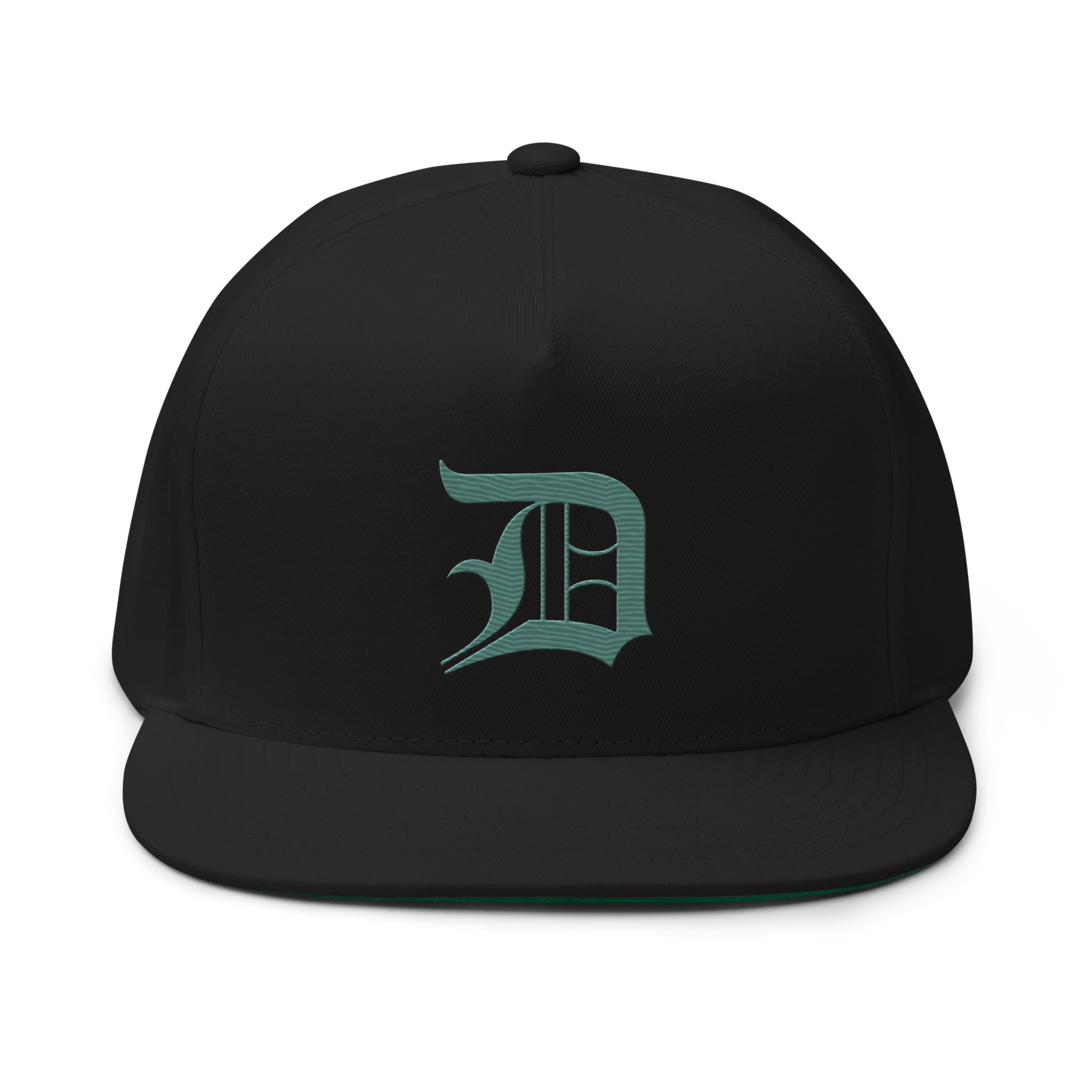 Detroit 'Old English D' Flat Bill Snapback (Copper Green)