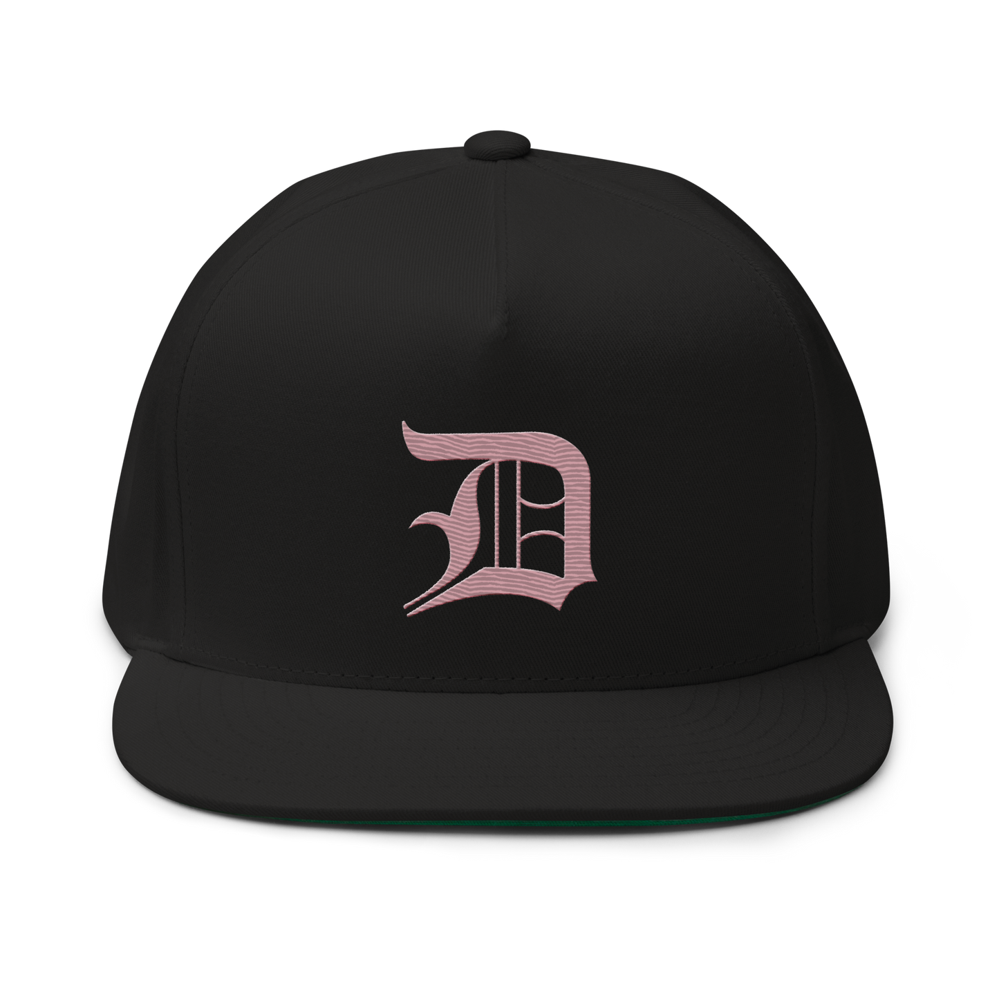 Detroit 'Old English D' Flat Bill Snapback (Cherry Blossom Pink)