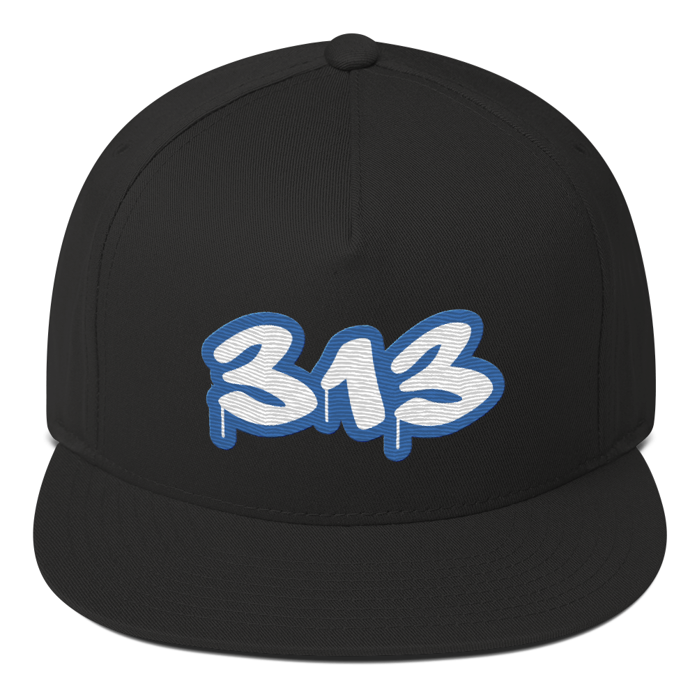 Detroit '313' Flat Bill Snapback (Motor Town Blue Tag Font)