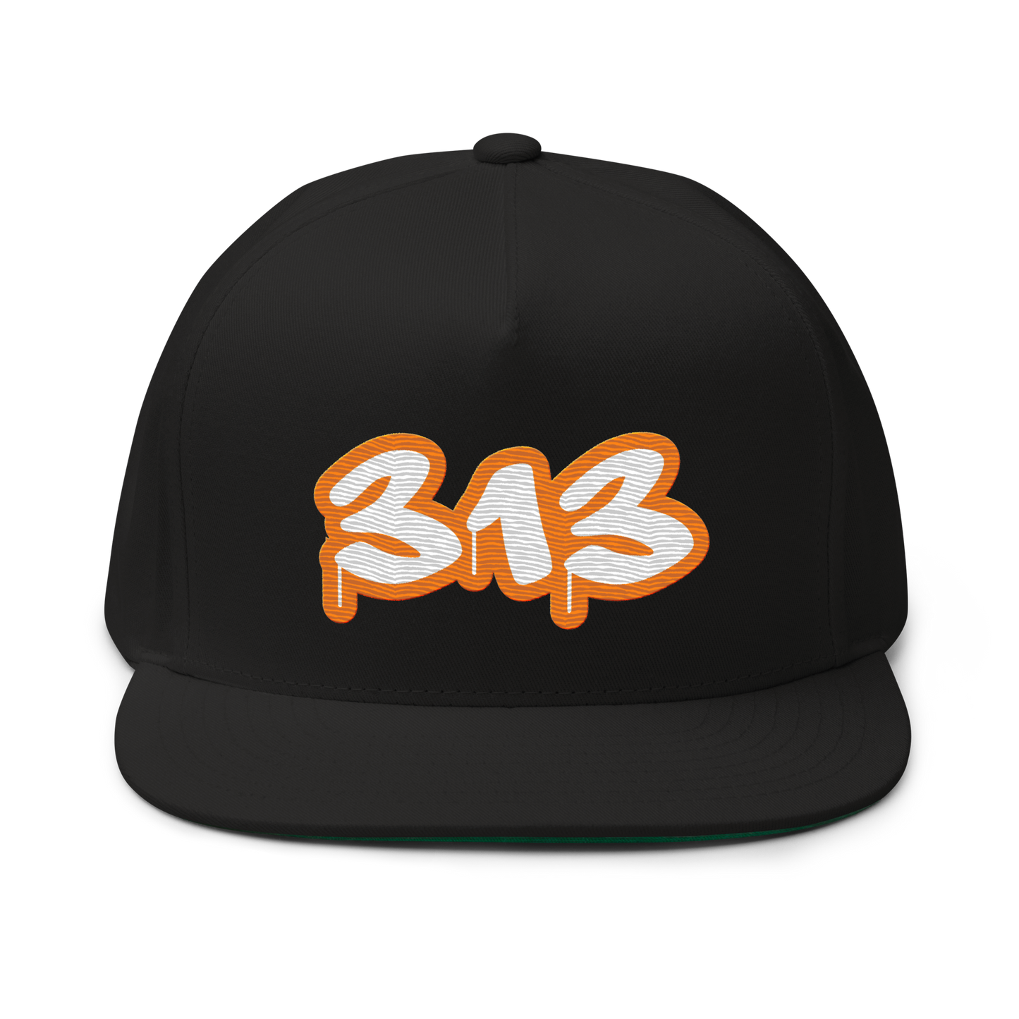 Detroit '313' Flat BIll Snapback (Orange Tag Font)