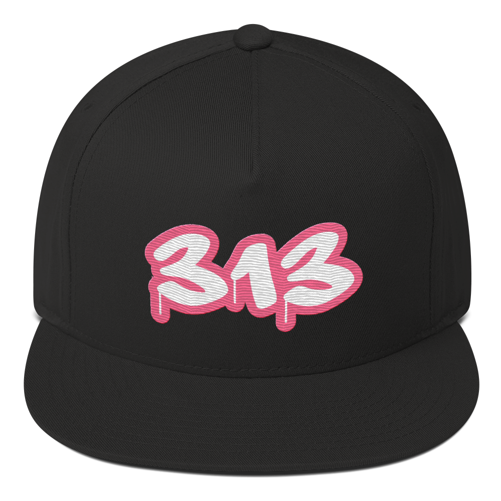 Detroit '313' Flat BIll Snapback (Rhodochrosite Pink Tag Font)