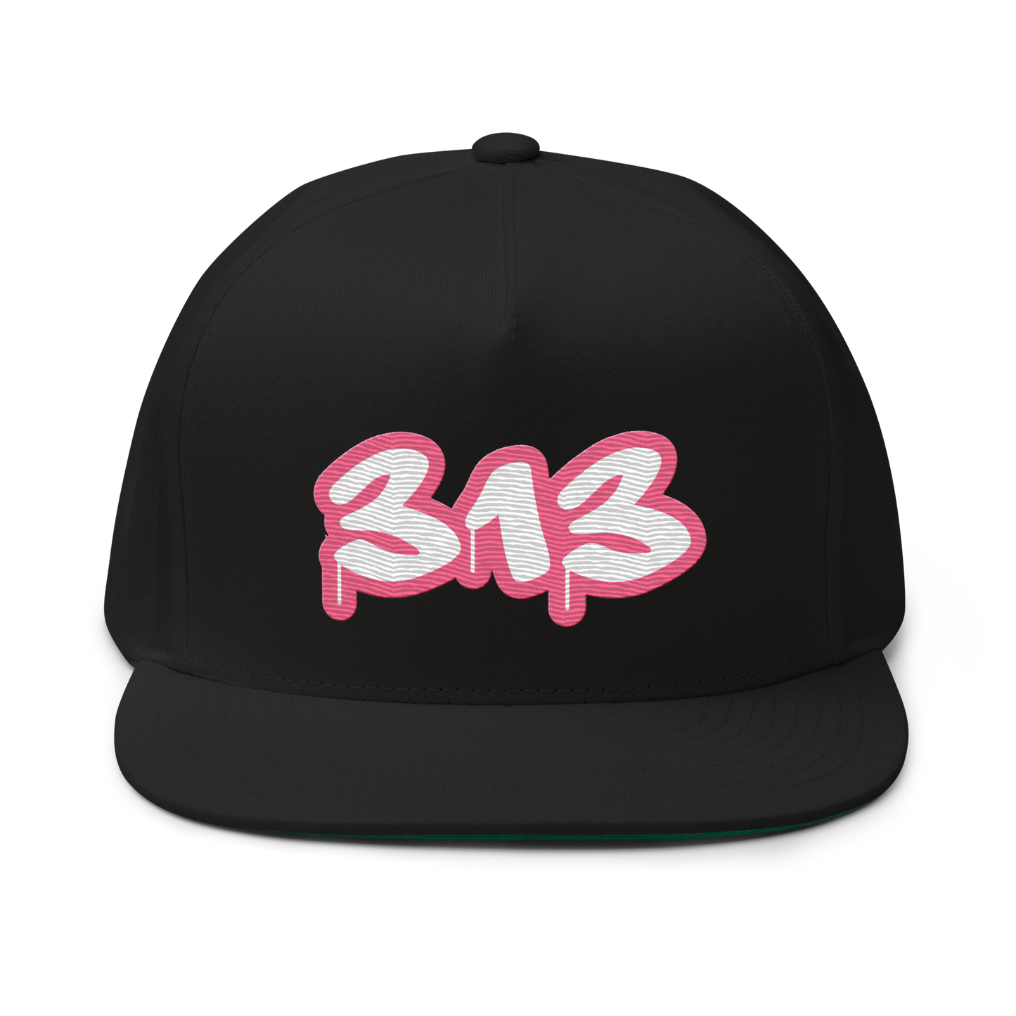 Detroit '313' Flat BIll Snapback (Rhodochrosite Pink Tag Font)