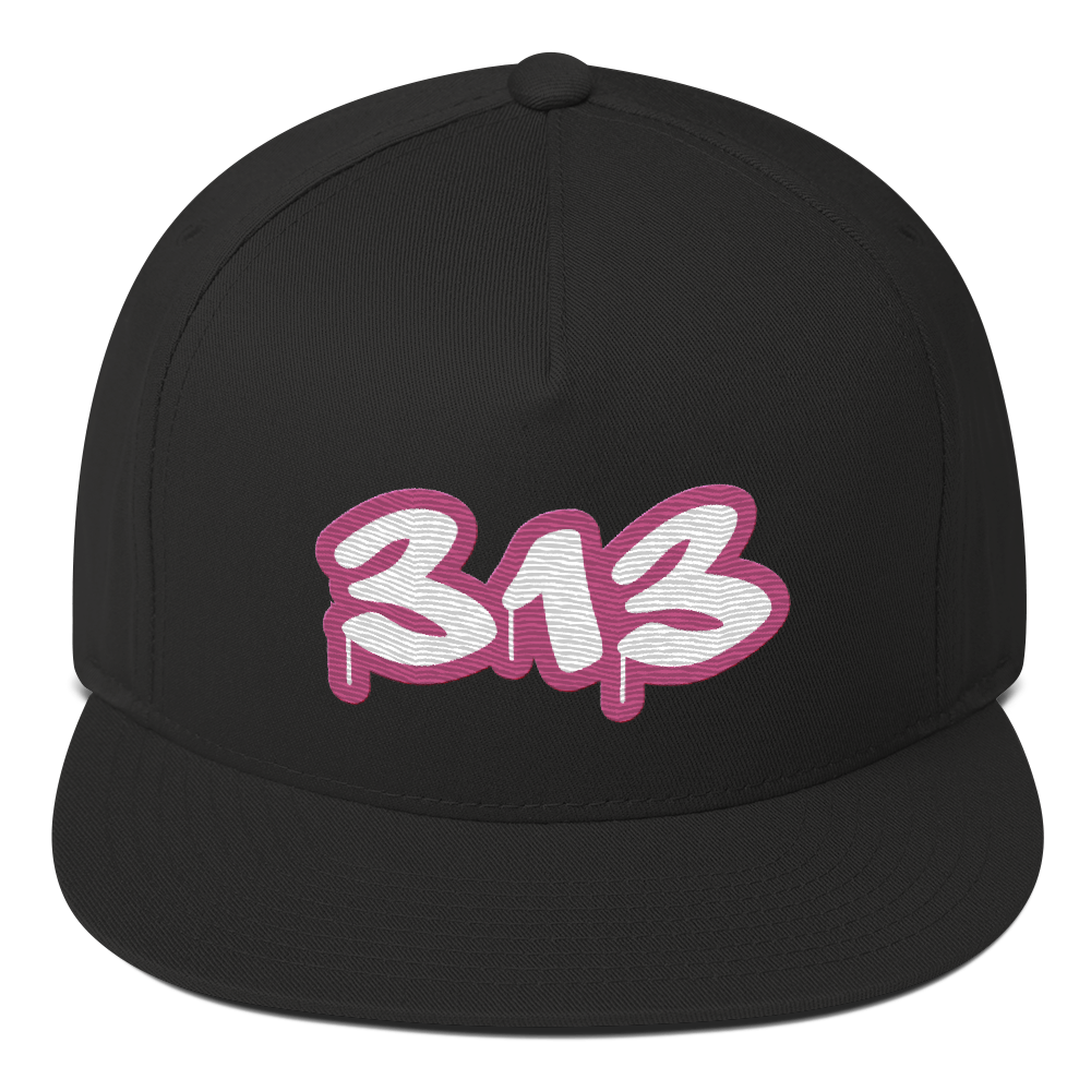 Detroit '313' Flat BIll Snapback (Apple Blossom Pink Tag Font)