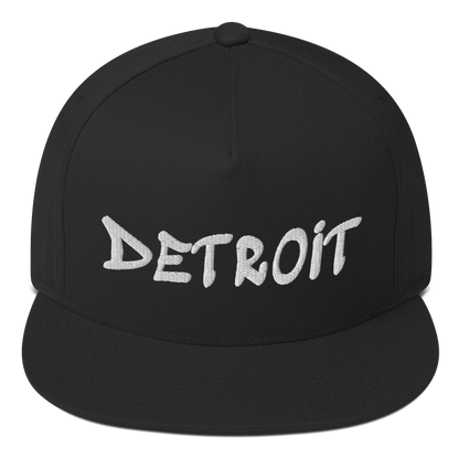 'Detroit' Flat Bill Snapback (Tag Font)