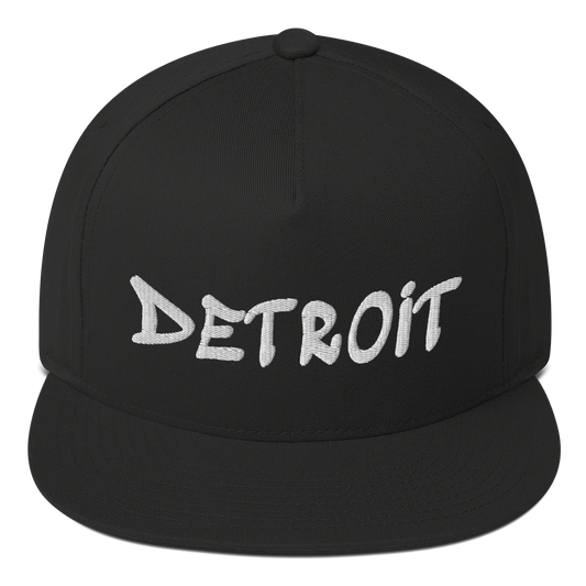 'Detroit' Flat Bill Snapback (Tag Font)