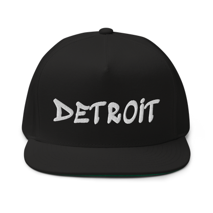 'Detroit' Flat Bill Snapback (Tag Font)