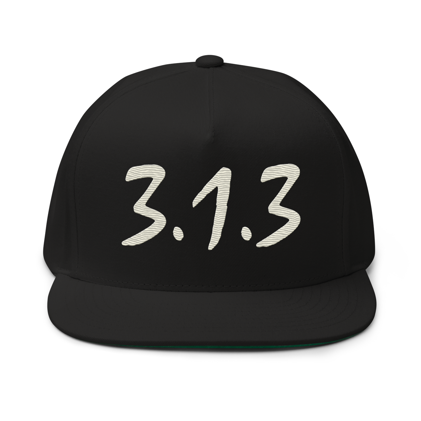 Detroit '313' Snapback (Compton Font) | 5-Panel - Ivory White