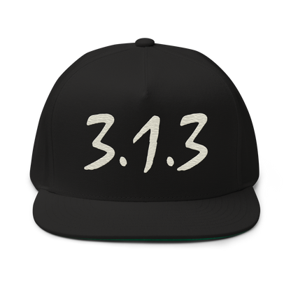 Detroit '313' Snapback (Compton Font) | 5-Panel - Ivory White