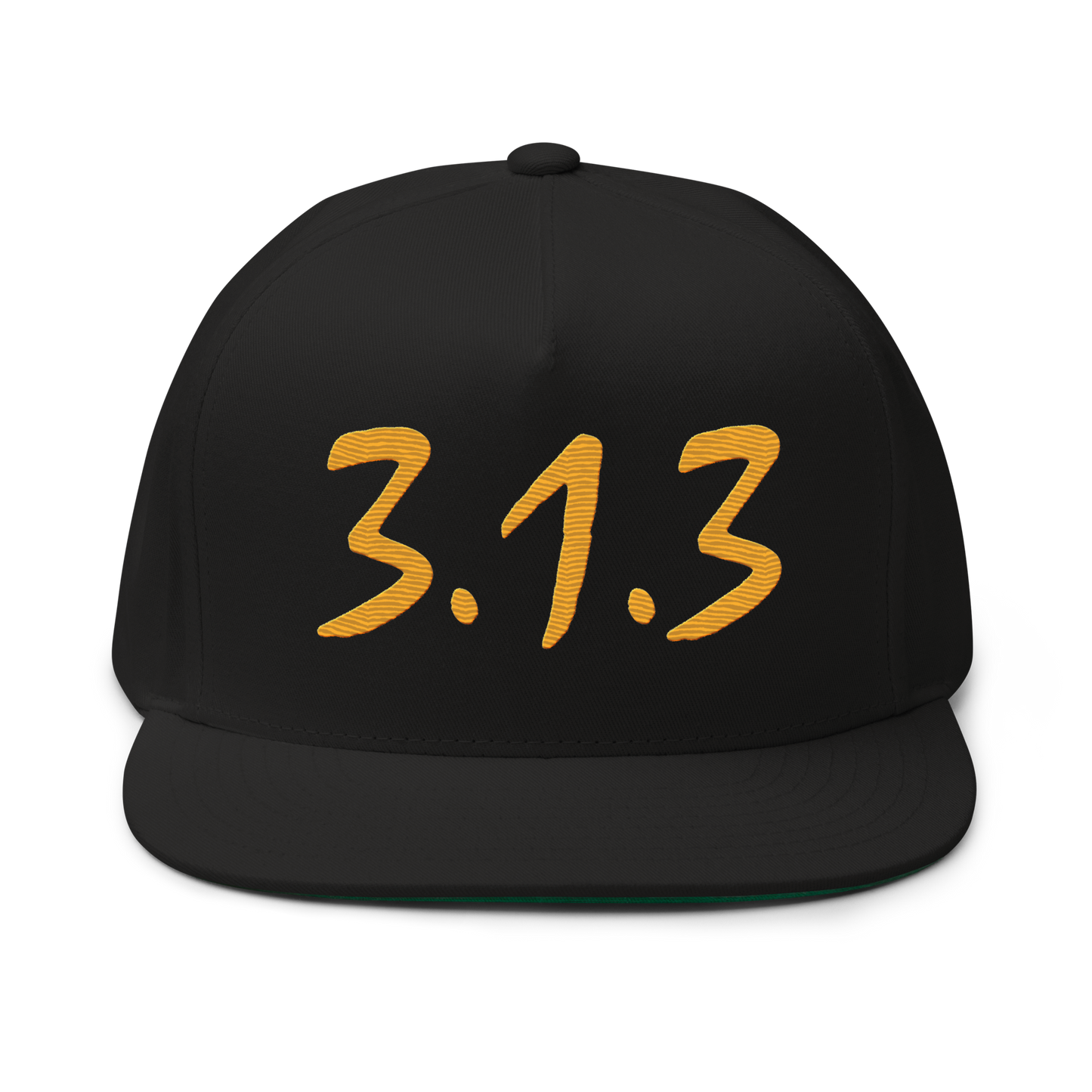 Detroit '313' Snapback (Compton Font) | 5-Panel - Gold