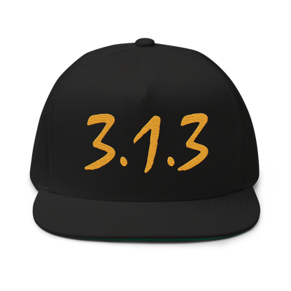 Detroit '313' Snapback (Compton Font) | 5-Panel - Gold