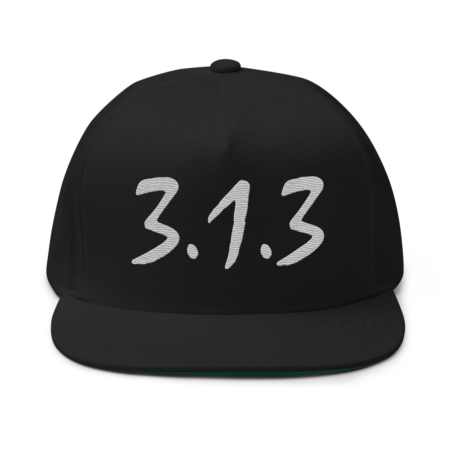 Detroit '313' Snapback (Compton Font) | 5-Panel - Platinum