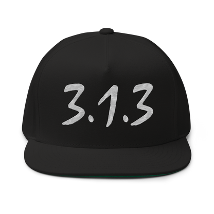 Detroit '313' Snapback (Compton Font) | 5-Panel - Platinum