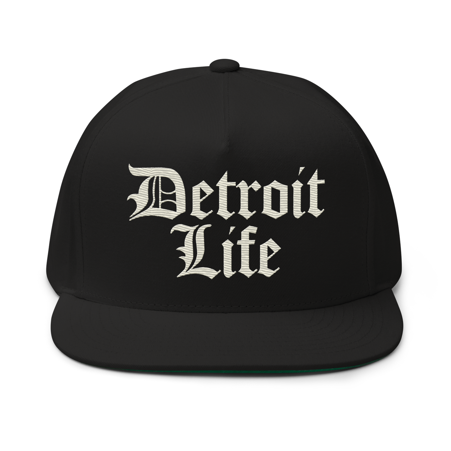 'Detroit Life' Snapback | 5-Panel - Ivory White