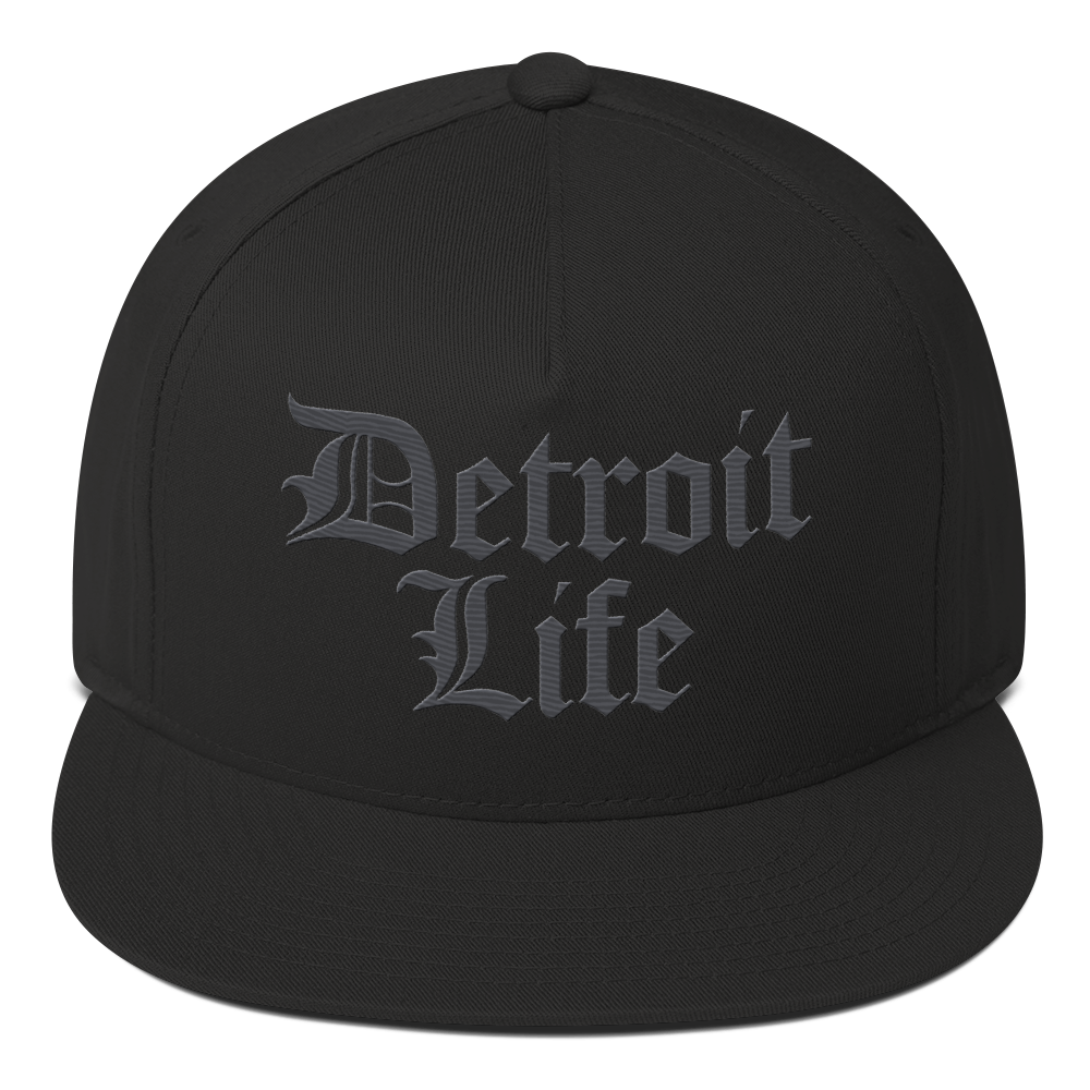 'Detroit Life' Snapback | 5-Panel - Iron Ore Grey