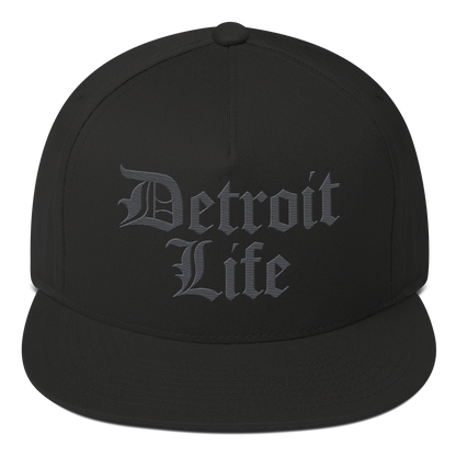 'Detroit Life' Snapback | 5-Panel - Iron Ore Grey