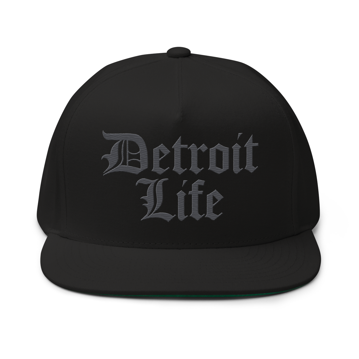 'Detroit Life' Snapback | 5-Panel - Iron Ore Grey