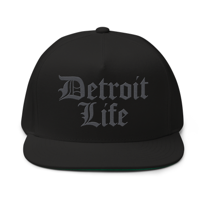 'Detroit Life' Snapback | 5-Panel - Iron Ore Grey