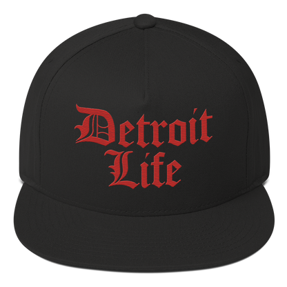 'Detroit Life' Snapback | 5-Panel - Aliform Red