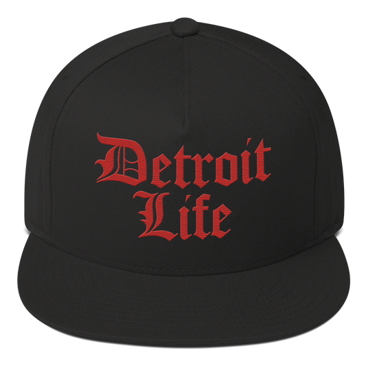 'Detroit Life' Snapback | 5-Panel - Aliform Red