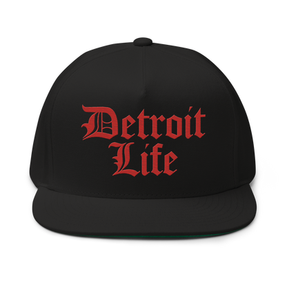 'Detroit Life' Snapback | 5-Panel - Aliform Red