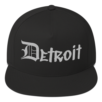 'Detroit' Snapback (OED Tag Font) | 5-Panel - Platinum