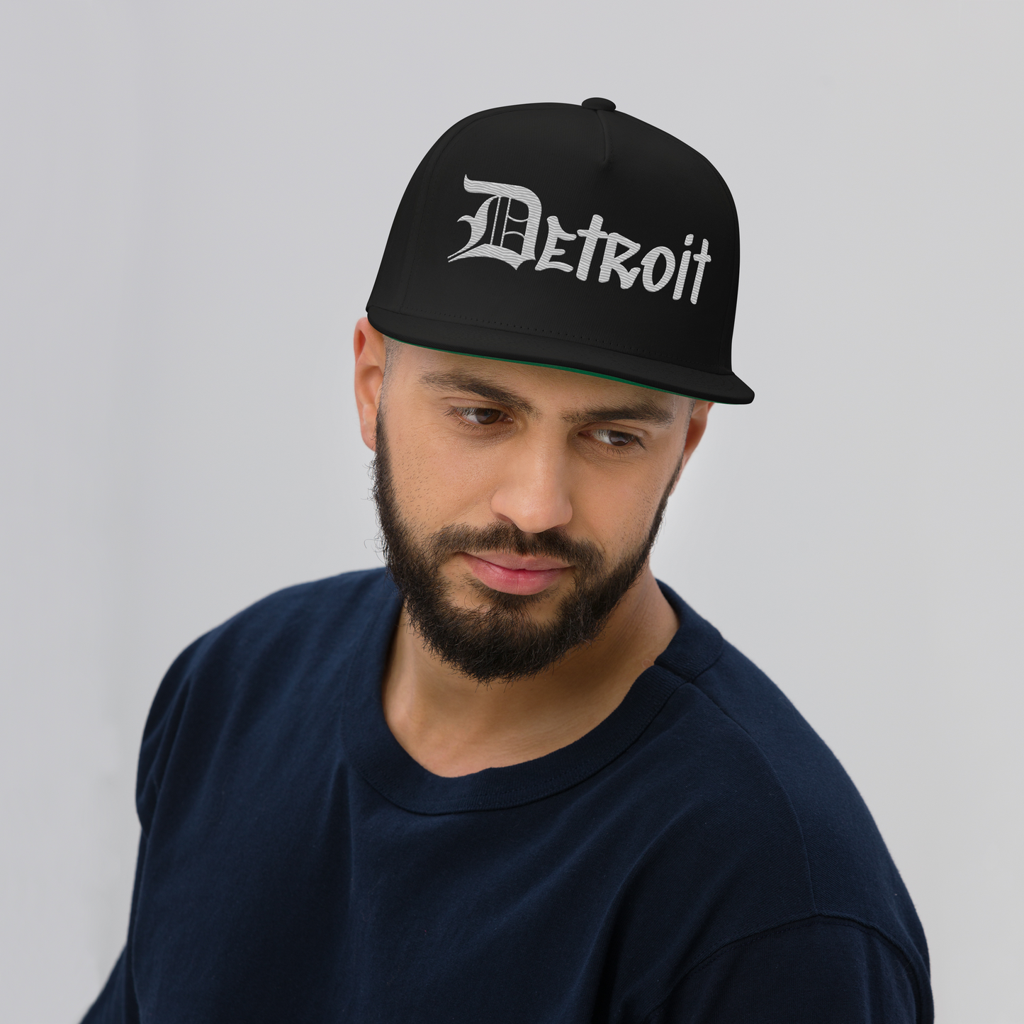 'Detroit' Snapback (OED Tag Font) | 5-Panel - Platinum