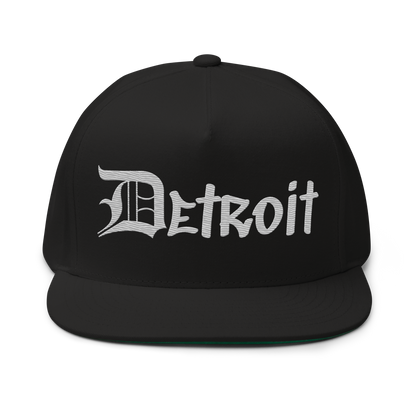 'Detroit' Snapback (OED Tag Font) | 5-Panel - Platinum