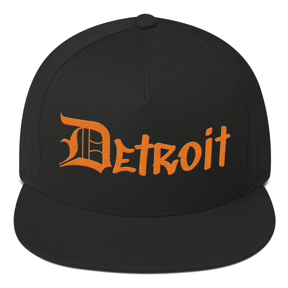 'Detroit' Snapback (OED Tag Font) | Orange