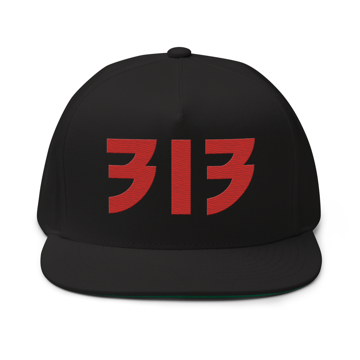 Detroit '313' Snapback (Glam Font) | 5-Panel - Aliform Red